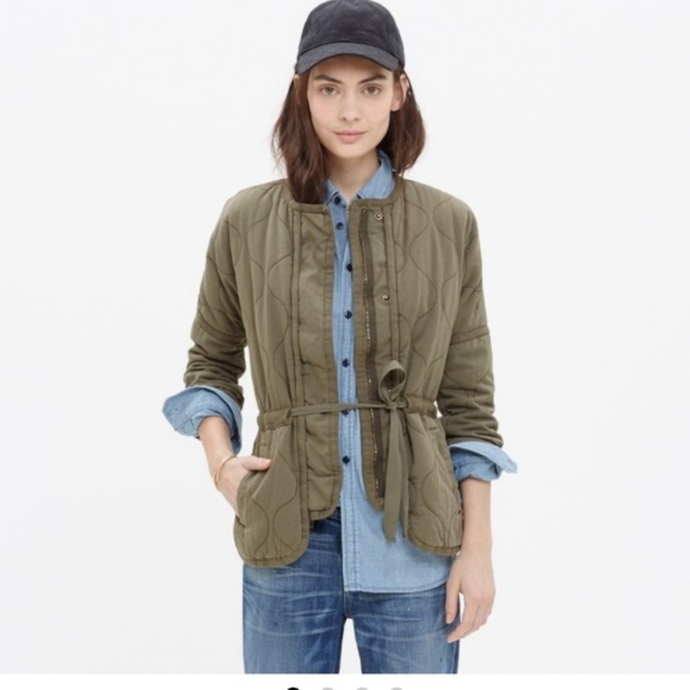 Madewell Utility Green Quilt Jacket NWT